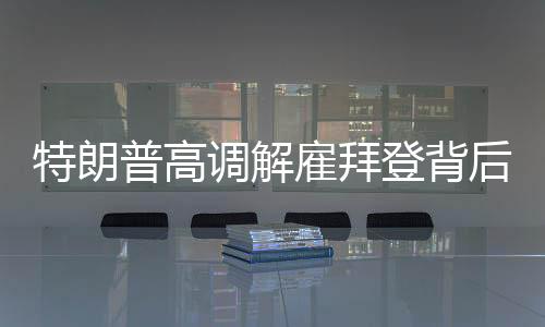 特朗普高調(diào)解雇拜登背后的目的與影響分析