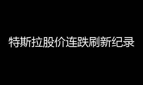 特斯拉股價(jià)連跌刷新紀(jì)錄，市場(chǎng)波動(dòng)下的電動(dòng)汽車巨頭挑戰(zhàn)