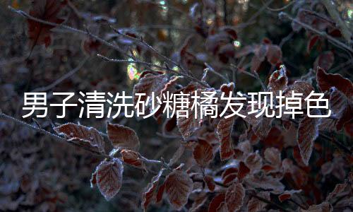男子清洗砂糖橘發(fā)現(xiàn)掉色，引發(fā)關(guān)注與熱議