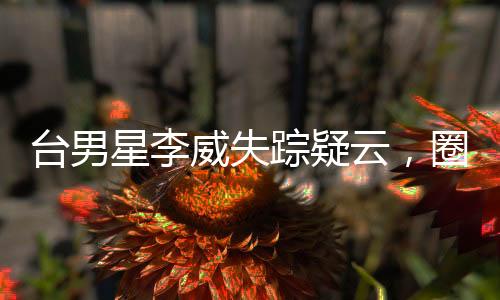 臺(tái)男星李威失蹤疑云，圈內(nèi)好友與粉絲急尋蹤跡
