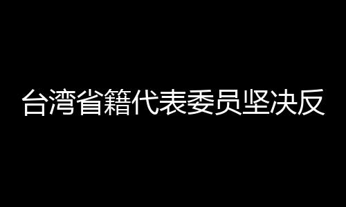 臺灣省籍代表委員堅決反分裂反干涉，捍衛(wèi)國家統(tǒng)一與和平穩(wěn)定的堅定立場