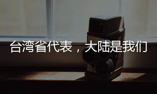 臺灣省代表，大陸是我們的共同家園