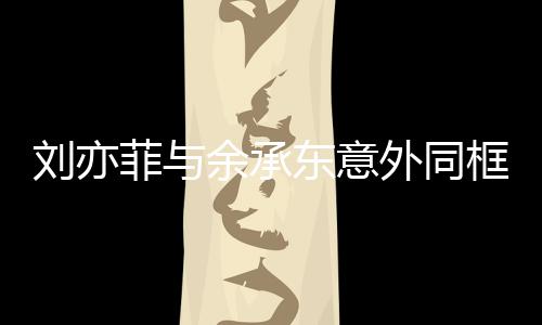 劉亦菲與余承東意外同框，被網友調侃菲承勿擾