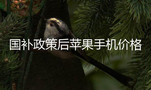 國補政策后蘋果手機價格驟降，跌破三千大關(guān)