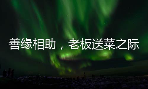 善緣相助，老板送菜之際得知食客曾英勇救子，譜寫人間真情篇章