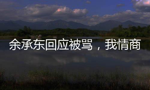 余承東回應被罵，我情商比較低