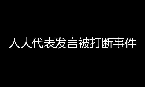 人大代表發(fā)言被打斷事件引發(fā)關注與深思
