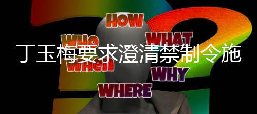 丁玉梅要求澄清禁制令施加的義務，一次針對法規(guī)透明度的探討