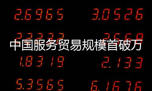 中國服務貿(mào)易規(guī)模首破萬億美元