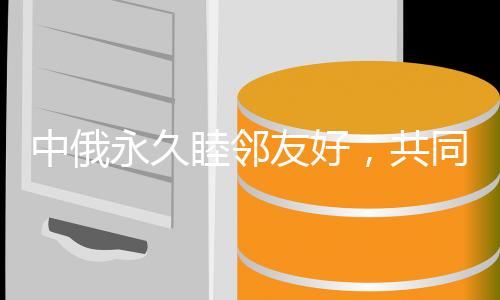 中俄永久睦鄰友好，共同書寫新時代的中俄友好篇章