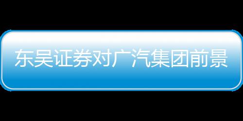 東吳證券對(duì)廣汽集團(tuán)前景充滿(mǎn)信心，給予買(mǎi)入評(píng)級(jí)