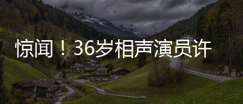 驚聞！36歲相聲演員許兆呈離世，緬懷其輝煌的藝術(shù)人生