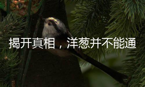 揭開真相，洋蔥并不能通過切開吸附病菌病毒