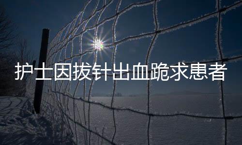 護(hù)士因拔針出血跪求患者原諒，護(hù)理工作中的一次真摯道歉與人性光輝展現(xiàn)