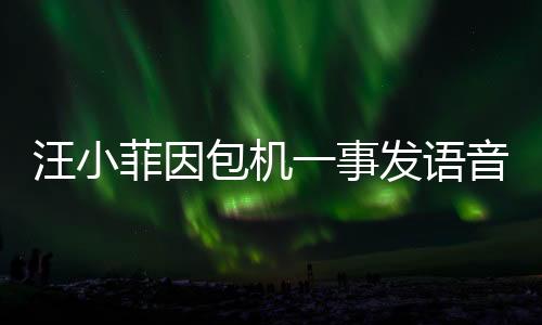 汪小菲因包機(jī)一事發(fā)語音怒罵張?zhí)m，家庭紛爭引發(fā)公眾關(guān)注