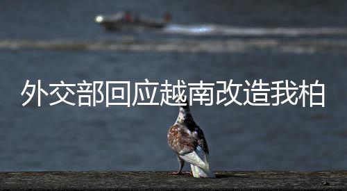 外交部回應(yīng)越南改造我柏礁島事件