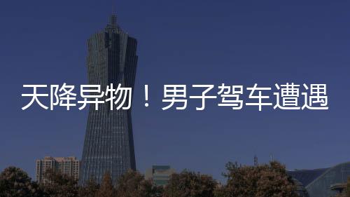 天降異物！男子駕車遭遇天降剪刀扎在車頭上