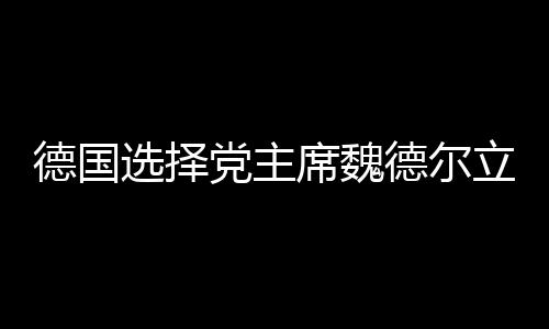 德國(guó)選擇黨主席魏德爾立志下次取勝