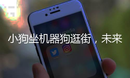 小狗坐機器狗逛街，未來寵物出行新潮流