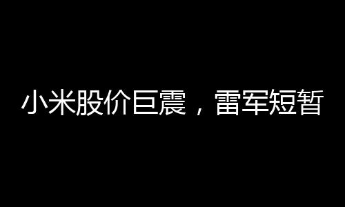 小米股價(jià)巨震，雷軍短暫登頂中國首富