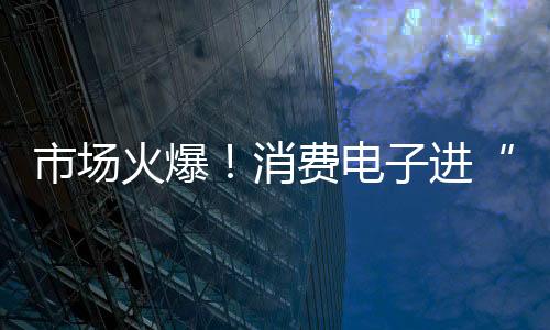 市場火爆！消費(fèi)電子進(jìn)“國補(bǔ)” 銷售額預(yù)計(jì)增長超3000億