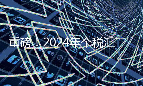 重磅！2024年個稅匯算正式開啟預約