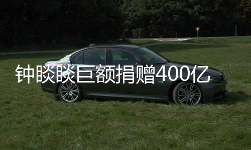 鐘睒睒巨額捐贈(zèng)400億，引領(lǐng)慈善新風(fēng)向