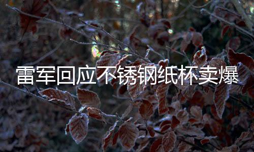 雷軍回應(yīng)不銹鋼紙杯賣爆，背后的故事與啟示