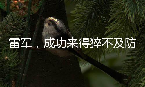 雷軍，成功來得猝不及防