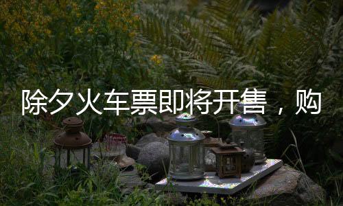 除夕火車票即將開(kāi)售，購(gòu)票攻略與準(zhǔn)備事項(xiàng)