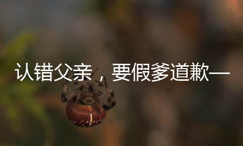 認(rèn)錯(cuò)父親，要假爹道歉——一場(chǎng)關(guān)于家庭、認(rèn)錯(cuò)與真誠(chéng)道歉的探討