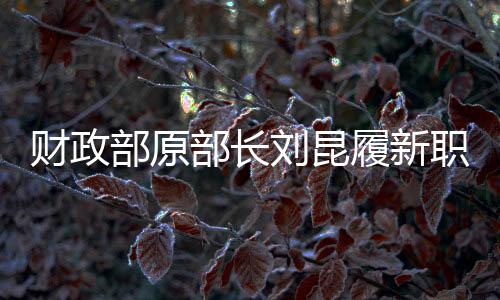 財政部原部長劉昆履新職，引領(lǐng)財政改革，助力經(jīng)濟發(fā)展