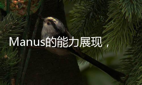 Manus的能力展現(xiàn)，多樣工作的探索與實踐