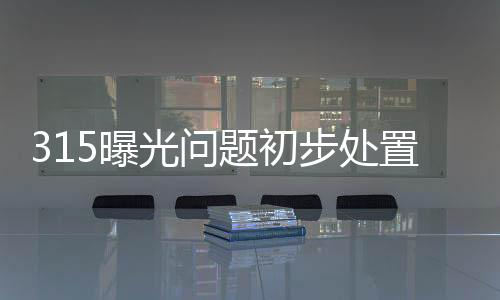 315曝光問題初步處置情況匯總